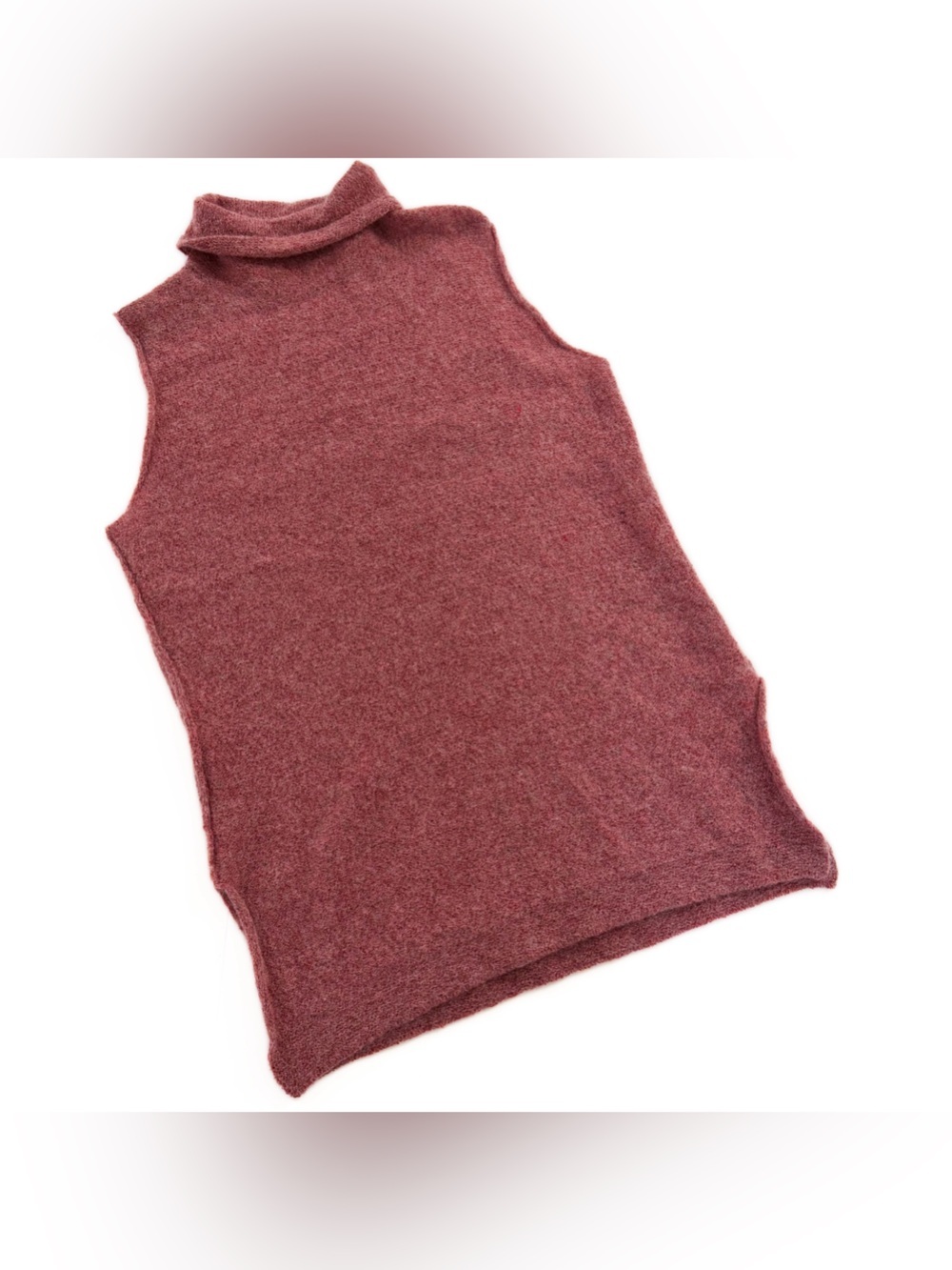 Shirin Guild Sleeveless Mock Neck Sweater Womens XS Small Medium Mauve Mohair
